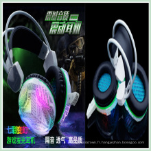 Casque professionnel de jeu de LED pour le joueur Skype d&#39;ordinateur portable de PC